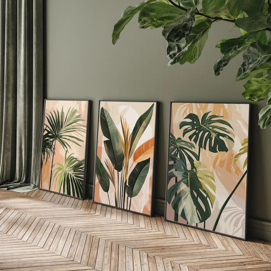 Palm Tree Watercolor Plant Canvas