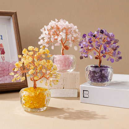 Tree with Gemstone Abundance Bowl for Home