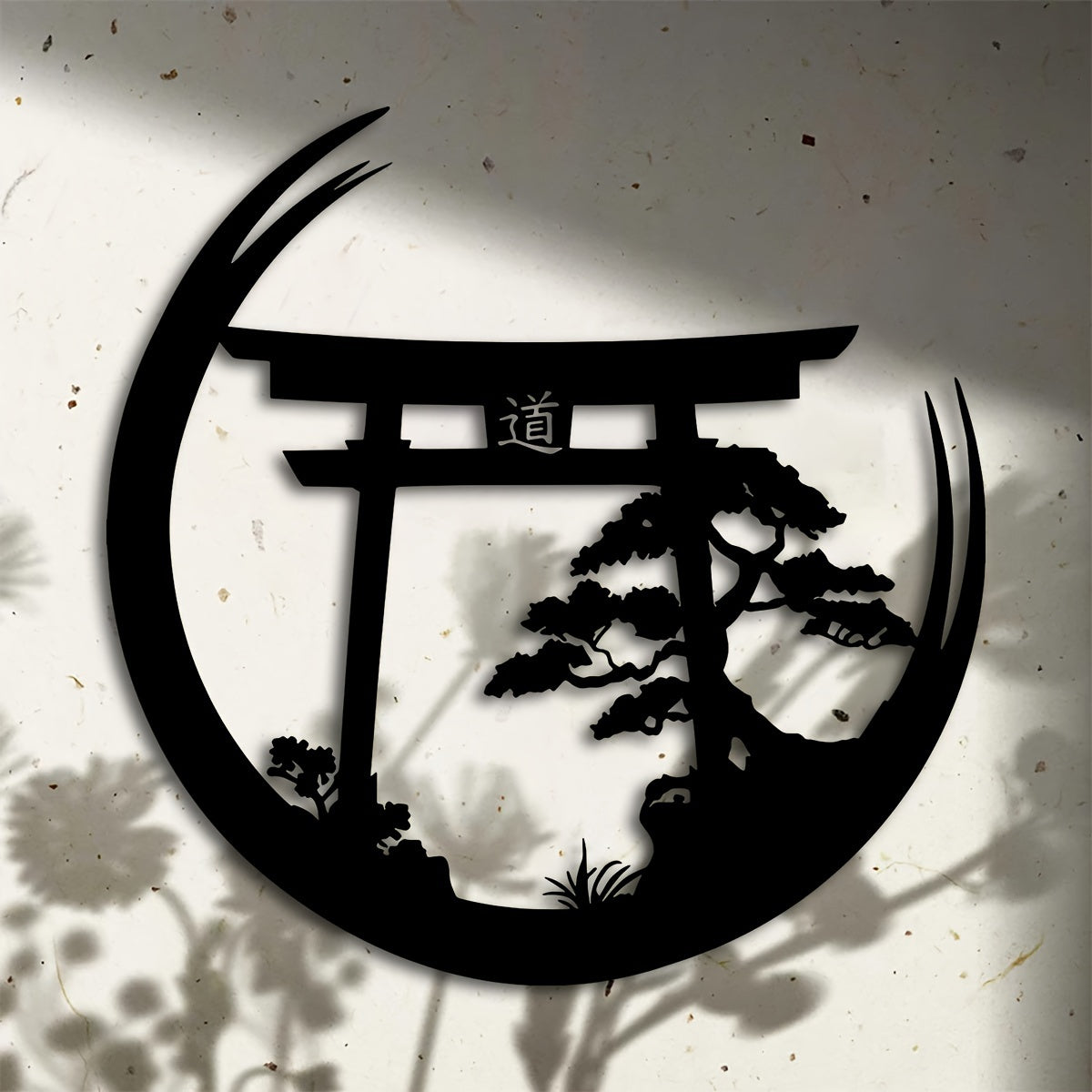 Japanese Bonsai Tree Torii Gate Wall Sculpture