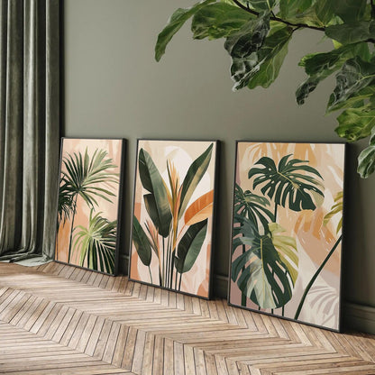 Palm Tree Watercolor Plant Canvas
