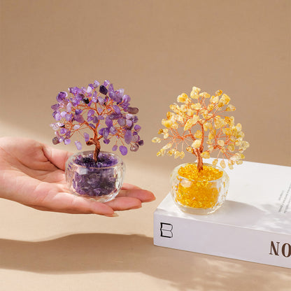Tree with Gemstone Abundance Bowl for Home